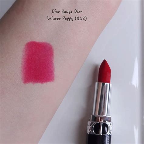 dior 862 winter poppy|Dior Winter Poppy (862) Rouge Dior Lip Color (2021) Review.